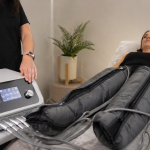 Tratamiento de presoterapia en clínica de fisioterapia